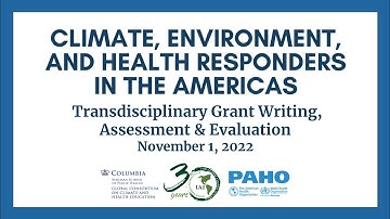Session 7: Transdisciplinary Grant Writing, Assessment & Evaluation
