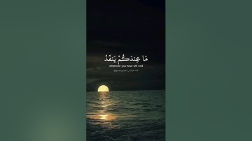 ما عندكم ينفد وما عند الله باق. ماتيسر من سورة النحل بصوت القارئ عبد الرحمن مسعد