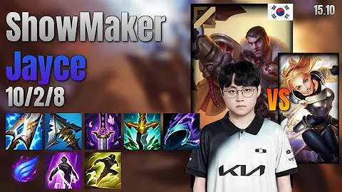 ShowMaker Mid Jayce vs Lux lol KR solo rank Full Game 15.10 | 쇼메이커 제이스 vs 럭스