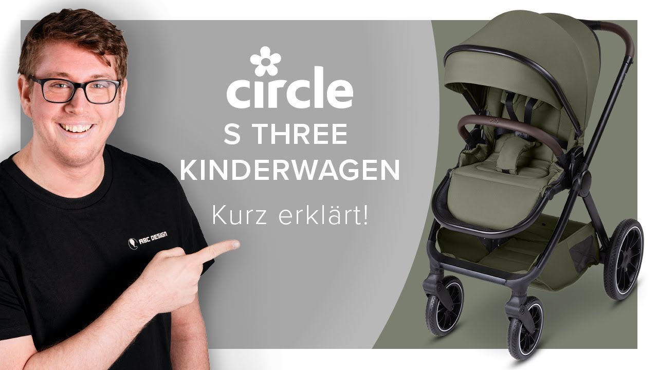 S three - Kombikinderwagen mit Sportsitz & Babywanne (Modell 2025) | Circle