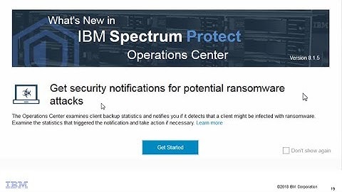 IBM Spectrum Protect 8.1.5 OC - Security Notifications – Demo