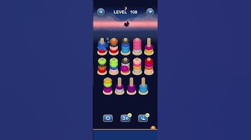 Nutsort game Basic Gameplay Level 108 #gaming #shortsfeed #shortsvideo #shortsviral