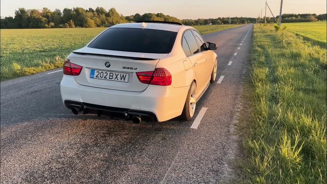 BMW E90 335d LCI Exhaust sound (89mm Downpipe) - YouTube