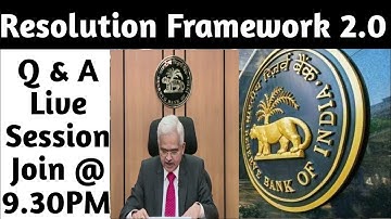 SettlementGuru On RBI RESOLUTION FRAMEWORK 2.0