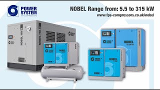 New Nobel Range with LOGIN Controller & PM Variable speed Screw Compressors