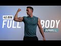 40 Min FULL BODY DUMBBELL Workout ALL STANDING Strength Training At Home 