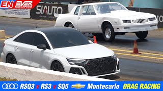 Chevrolet Montecarlo 🆚️ Audi RS3 🆚️ Audi RSQ3 🆚️ Audi SQ5 🔥 DRAG RACING Barranquilla 2024