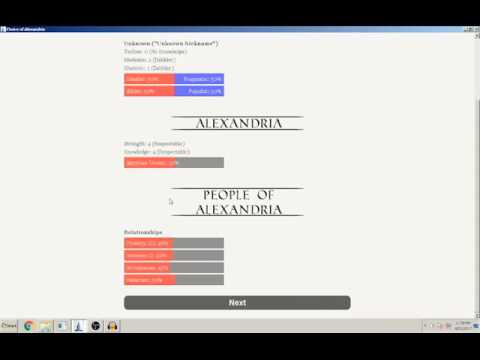 Choice Of Alexandria - part 1- The Plot