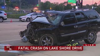 1 dead after multiple vehicles involved in Lake Shore Drive crash