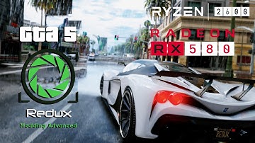 GTA 5 Redux Mod | Benchmark | RX 580 | Ryzen 5 2600 | Best Settings| PC Gameplay