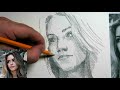 How to draw a pretty girl using graphite pencil
