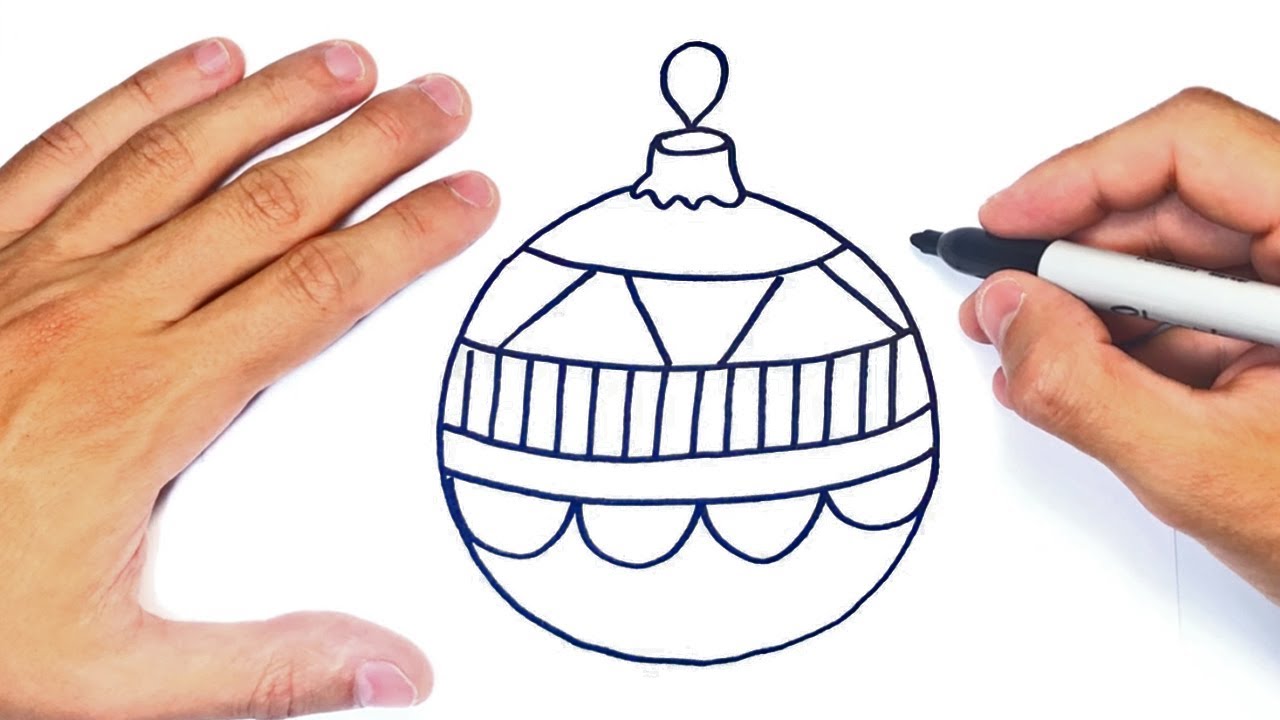 Cómo dibujar un Bola de Navidad Paso a Paso | Dibujo Bola Navideña - thptnganamst.edu.vn