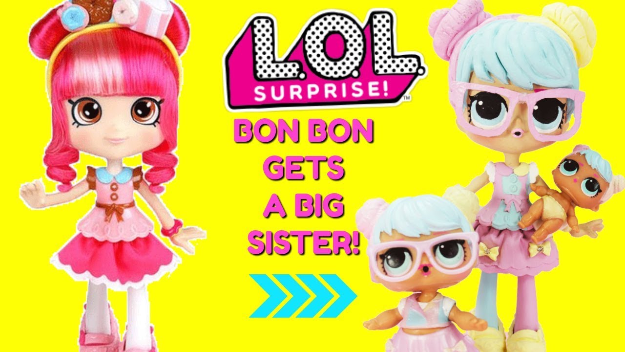 Lol Surprise Bon Bon Gets A Big Sister Diy Shopkins Shoppie Doll Donatina Custom Makeover Youtube