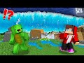 JJ and Mikey vs The World's Biggest Tsunami in Minecraft?! Maizen