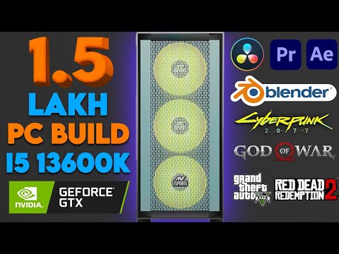 INTEL I5 13600K 1.5 LAKH PC BUILD WITH \ 150000 GAMING AND VIDEO EDITING BEAST 4K SUPPORT PC BUILD