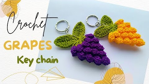 Crochet Grape Shape Keychain