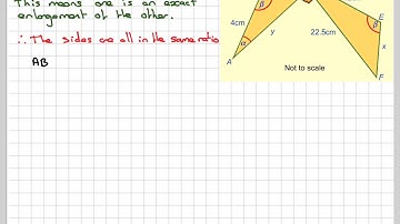 Using similar triangles to find missing lengths