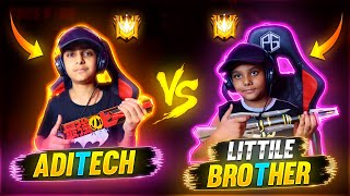Me Vs My Little Brother 1vs1 On Mobile 😂🔥 - Ultra Funny - Garena Free Fire