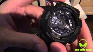 Casio G-Shock Black Digital Watch Unboxing GA-110-1B