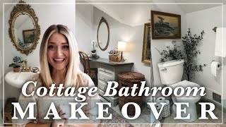 Cozy Cottage Bathroom MAKEOVER + Budget Friendly Using Thrifted Finds!