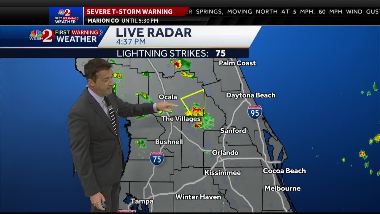 Storms moving across Central FLorida after weeks of little rain - YouTube