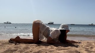 Beach Workout Gymnastics with Xena