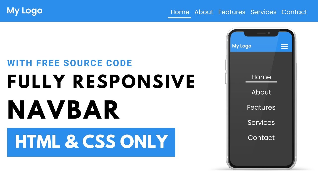 Responsive Navbar With Only HTML CSS YouTube