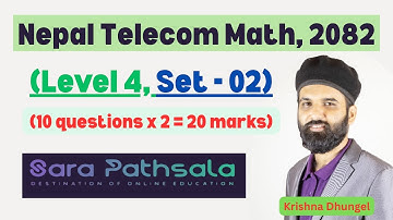 Nepal Telecom Math (Level 4, Set 02) || NTC Assistant Math MCQs || नेपाल दूरसञ्चार प्राधिकरण ||