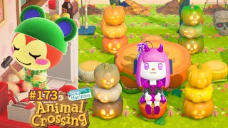  Piles de citrouilles  Tous en oreilles halloween flashy  Animal Crossing New Horizons #173