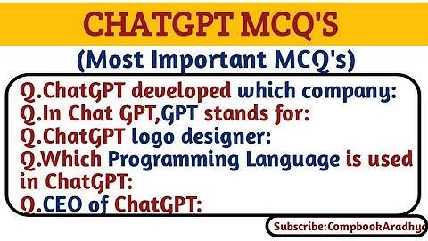 ChatGPT Multiple Choice questions |ChatGPT |MCQ