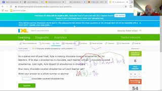 6th Grade IXL Y7 Evaluating Expressions from Word Problems