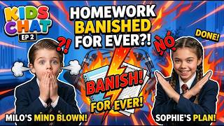 10 Year Old BANISHES Homework Forever! | Kids Chat