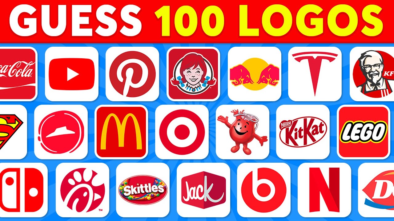 Guess the RED Logo in 3 Seconds | 100 Famous Logos 🍏🥇 Logo Quiz 2024