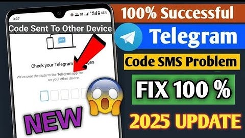 ☺️Title: How To Fix Telegram Code SMS Problem (2025) | Fix Code Sent To The Telegram App Problem🙂‍↔️