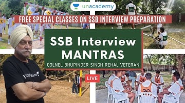Ace the SSB Interview | Special Classes For SSB Interview Prep by Col. Bhupinder Singh Rehal Veteran