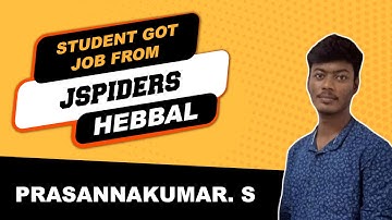 Placement Journey of BSC graduated as Software Developer| Jspiders | Hebbal | Prasanna Kumar