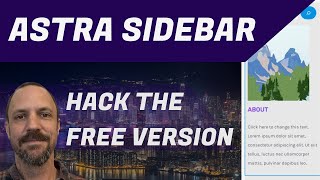 Astra Theme Best Sidebar - Free Version Hack Without Upgrade screenshot 4