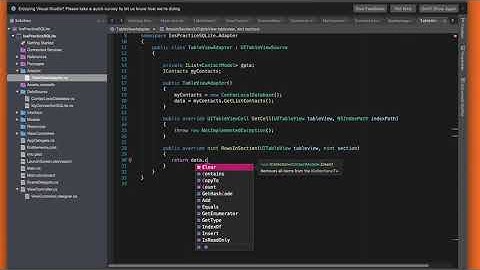 Xamarin IOS SQLite 4 Table View Adapter
