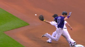 COL@PIT: Story safe after Rockies challenge in 1st