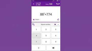 Math Tricks - Training mode - square numbers between 80 and 89 - level 094 (Number Keyboard)