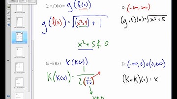 Honors Pre-Calc. 1.4 B (Combining Func. with Composition)