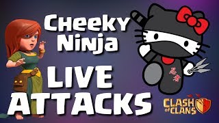 CHEEKY NINJA LIVE ATTACKS EPISODE #1 - Clash of Clans live war attacks | Mister Clash
