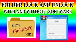 Folder lock and unlock with and without software | How to set password for folder