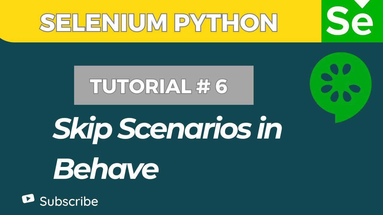 How to Skip Test Cases in Python Behave BDD - YouTube