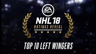 NHL 18 RATINGS - TOP 10 LEFT WINGERS @BOJoeKO