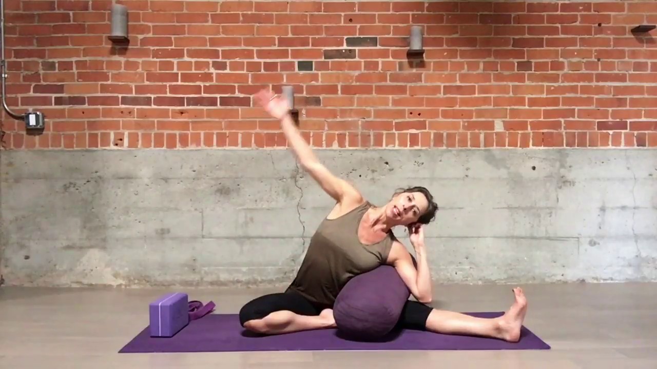 Indian Acro Yoga - Parivrtta Janu Sirsasana is twisted-head-to