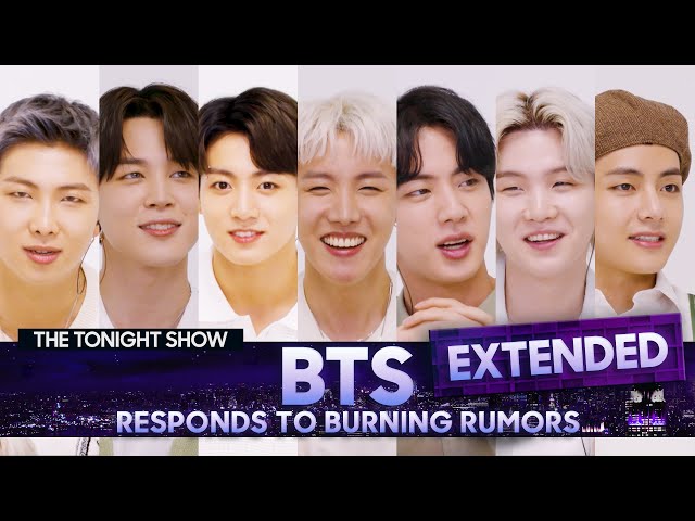 BTS Responds to Rumors About Their Fan Base and Potential Stage Names (Extended) | The Tonight Show class=
