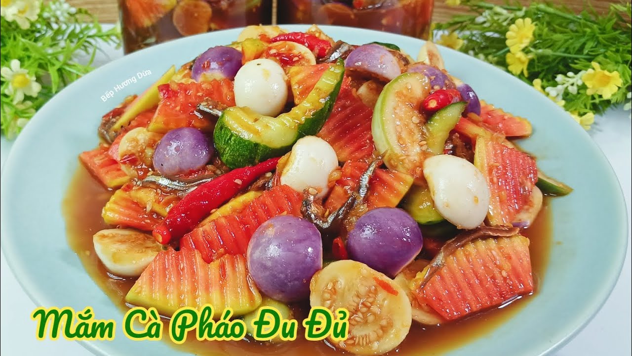 Cách Trộn Mắm Cà Pháo Đu Đủ Giòn Rụm Siêu Ngon / Bếp Hương Dừa 
