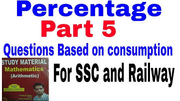 Percentage Part 5 with Rakesh Yadav sir Class Notes  For SSC and Railway