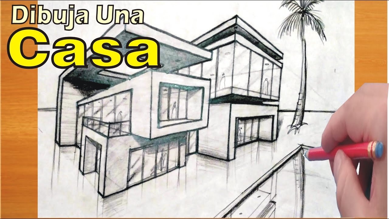 How to DRAW a HOUSE in PERSPECTIVE WITH 2 POINTS in pencil step by step -  thptnganamst.edu.vn